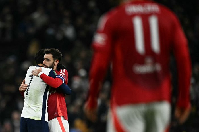Bruno Fernandes dan Son Heung-min akan memimpin klub masing-masing pada final Liga Europa antara Tottenham vs Man United di San Mames, Bilbao (21/5/2025).