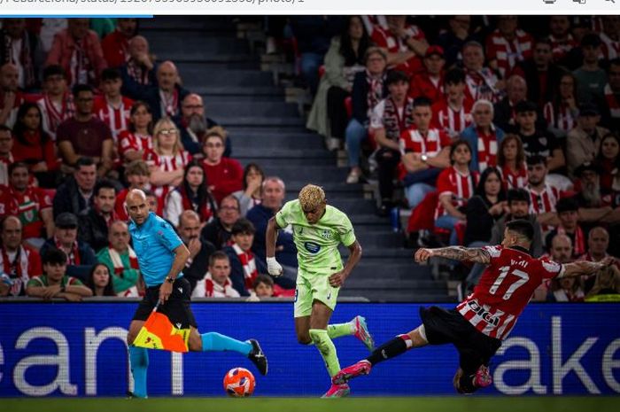 Barcelona menang 3-0 atas Athletic Bilbao pada pekan ke-38 Liga Spanyol 2024-2025, Senin (26/5/2025) dini hari WIB.