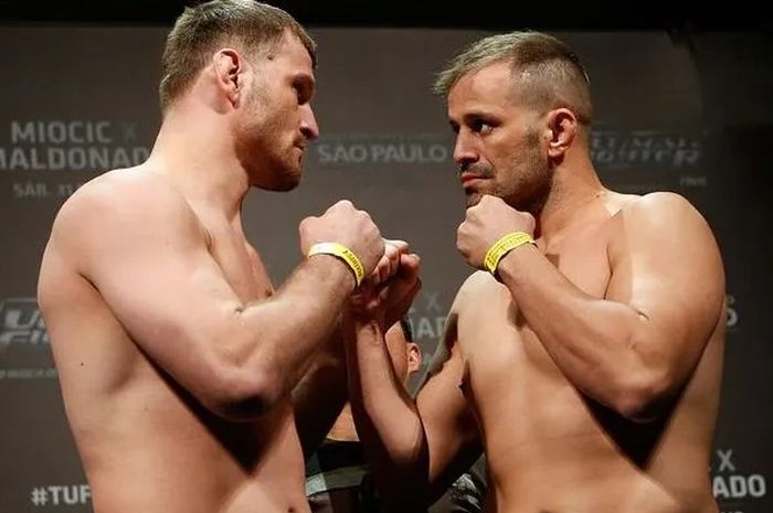 Stipe Miocic mengalahkan Fabio Maldonado dalam waktu hanya 35 detik di ronde pertama pada 31 Mei 2014 di Sao Paulo.