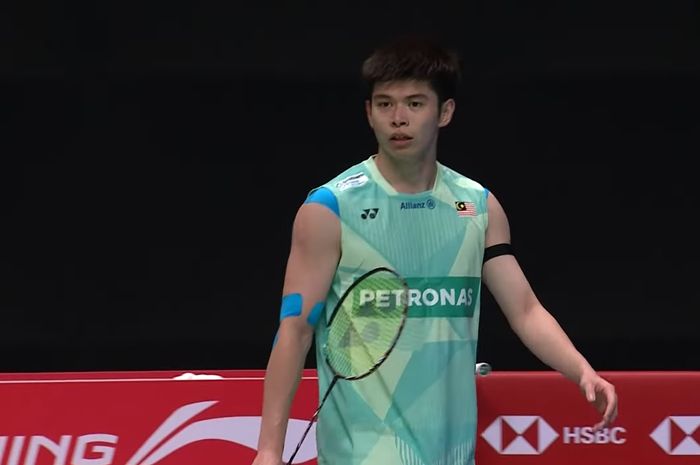 Tunggal putra Malaysia, Leong Jun Hao, pada babak 16 besar Singapore Open 2025, Kamis (29/5/2025).
