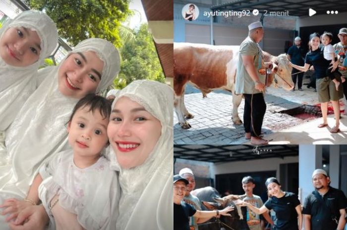jadi tukang potong daging di kampungnya saat Idul Adha, Ayu Ting Ting sampai punya julukan untuk dirinya sendiri