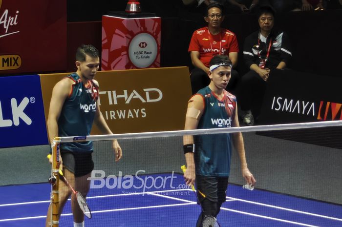 Ditutup kekalahan dramatis Fajar Alfian/Muhammad Rian Ardianto, Sabar/Reza selamatkan wajah tuan rumah di semifinal Indonesia Open 2025 yang berlangsung di Istora Senayan, Jakarta, Sabtu (7/6/2025).
