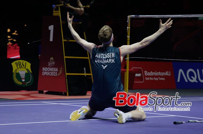 Tunggal putra Denmark, Anders Antonsen menguak perjuangan kerasnya di final Indonesia Open 2025.