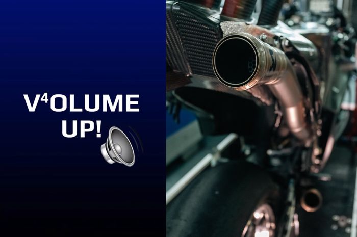 Tangkapan layar unggahan tim Monster Energy Yamaha yang menampilkan sedikit penampakan dan suara dari motor bermesin V4 yang sedang dikembangkan.