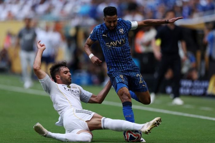 Aksi Raul Asencio saat Real Madrid jumpa Al Hilal pada Piala Dunia Klub 2025.