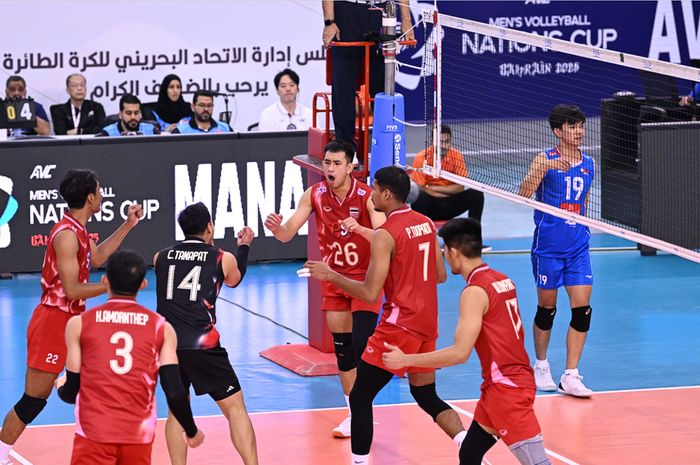 Timnas voli Thailand sukses memastikan gelar juara pada leg pertama SEA V League 2025 berkat kemenangan telak atas Kamboja.