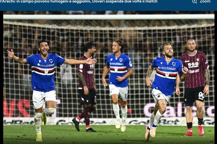 Full Drama! Sampdoria Batal ke Serie C usai Musuhnya Dipotong Poin,  Keracunan Nasi Goreng, dan Bikin Rusuh di Stadion - Bolasport.com