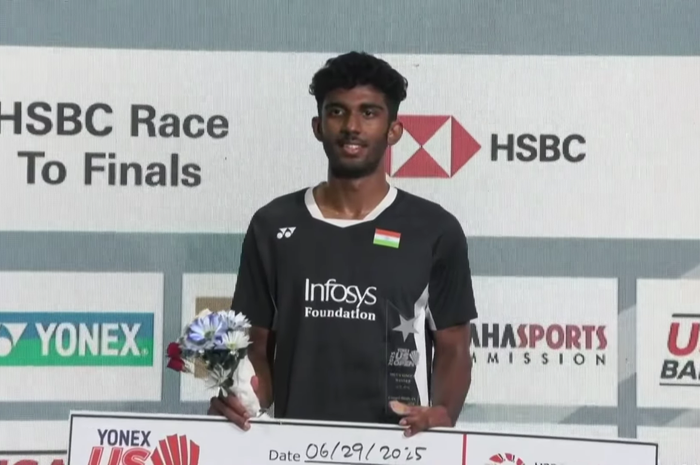 Rival sepadan Alwi Farhan, Ayush Shetty, mencetak sejarah dengan meraih gelar perdananya di US Open 2025.