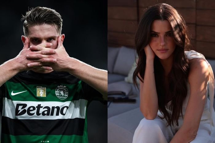 Striker Sporting CP Viktor Gyokeres dan aktris Portugal Ines Aguiar.
