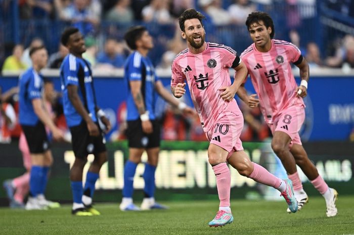 Lionel Messi tampil trengginas dengan 2 gol dan 1 asis bersama Inter Miami saat membawa The Herons menang 4-1 atas CF Montreal dalam lanjutan MLS, Minggu (6/7/2025) pagi WIB.