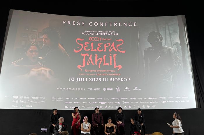 Jumpa pers film Selepas Tahlil di Epicentrum, Kuningan, Jakarta Selatan, Minggu (6/7/2025). 