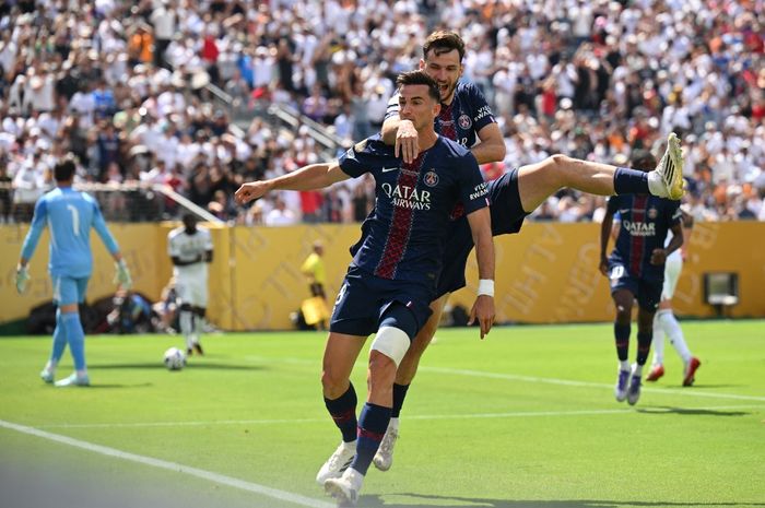 Momen Paris Saint-Germain memecundangi Real Madrid di babak semifinal Piala Dunia Klub 2025.