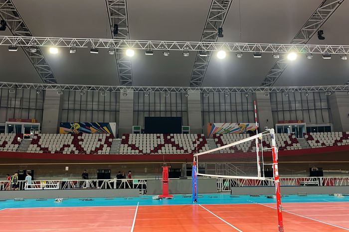 Persiapan GOR GOR Internasional Velodrome  Rawamangun, Jakarta Timur sebagai tempat tuan rumah Indonesia berlaga pada Leg 2 SEA V League 2025