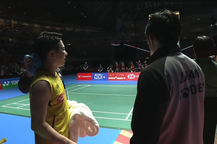 Tunggal putra Jepang, Koki Watanabe, gagal selamatkan wajah tuan rumah setelah kalah dari Alex Lanier (Prancis) pada babak semifinal Japan Open 2025, Sabtu (19/7/2025).