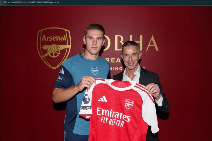 Raksasa Liga Inggris, Arsenal, sukses mengamankan tanda tangan bomber Swedia, Viktor Gyokeres.