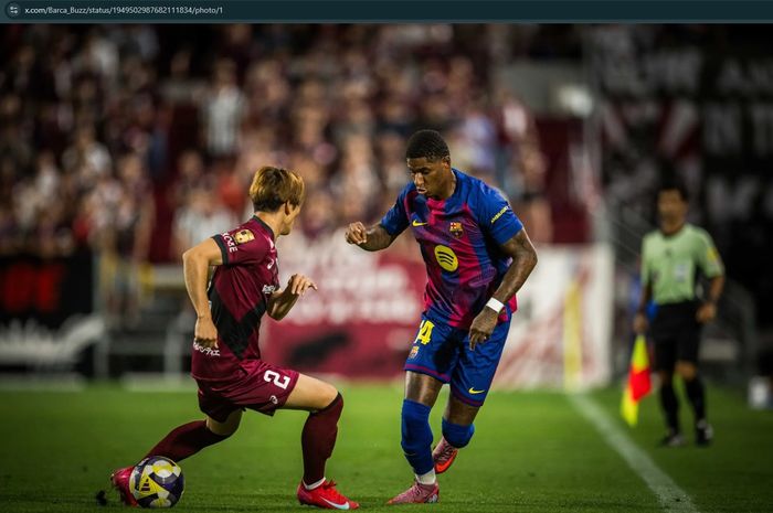 Marcus Rashford menjalani debut pertamanya sebagai pemain Barcelona dalam laga pramusim kontra Vissel Kobe.