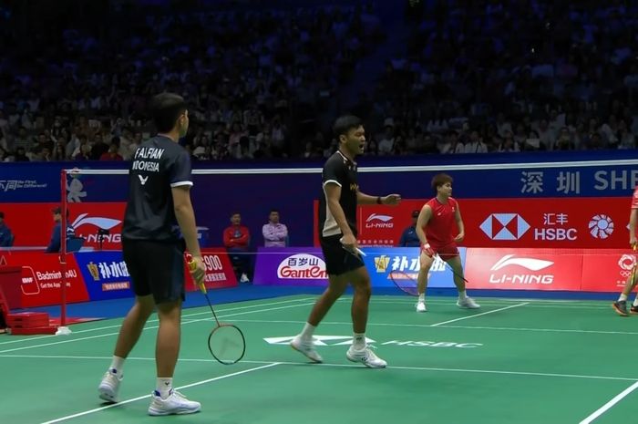 Fajar Alfian/Muhammad Shohibul Fikri kalahkan Liang Wei Keng/Wang Chang pada babak kedua China Masters 2025.