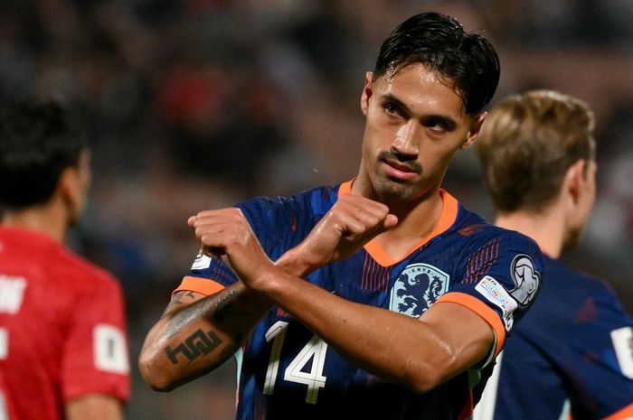 Tijjani Reijnders merayakan gol yang dicetaknya dalam kemenangan 4-0 Belanda atas Malta di Kualifikasi Piala Dunia 2026, Kamis (9/10/2025) di Ta'Qali.