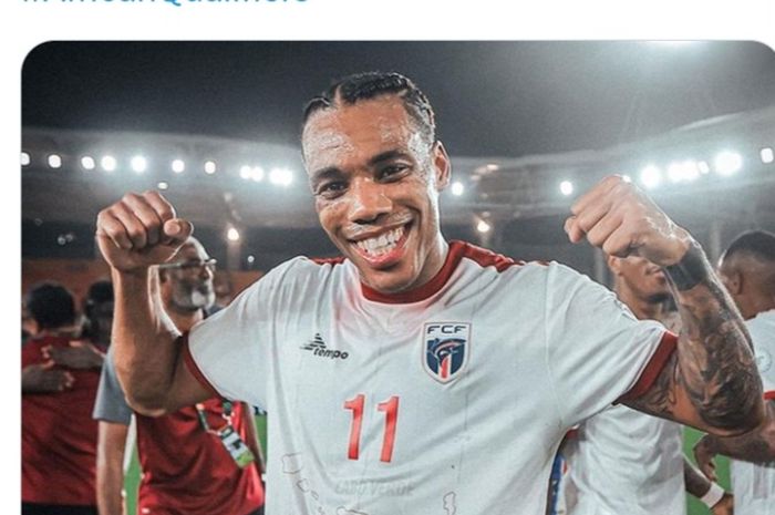 Dailon Levramento mencetak gol bagi Tanjung Verde ke gawang Eswantini pada laga terakhir Kualifikasi Piala Dunia 2026 zona Afrika.