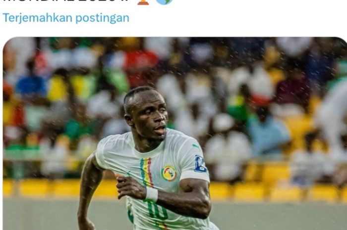 Sadio Mane mencetak dua gol ke gawang Mauritania pada laga teeakhir Kualifikasi Piala Dunia 2026 zina Afrika.