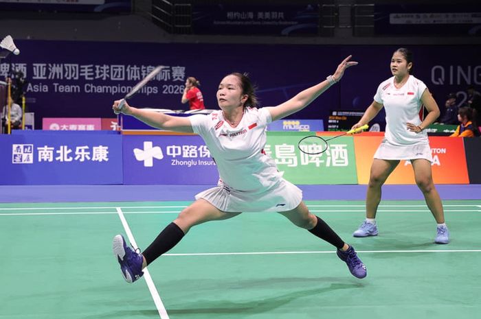 Rachel Allessya Rose/Febi Setianingrum memastikan kemenangan Indonesia atas Hong Kong di Kejuaraan Beregu Asia 2026 babak penyisihan Grup X, di Qingdao, China, Rabu (4/2/2026)