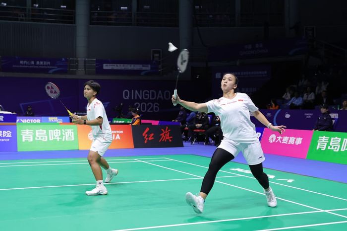 Ganda putri Indonesia, Febriana Dwipuji Kusuma/Meilysa Trias Puspitasari, menyumbang poin pada perempat final Kejuaraan Beregu Asia 2026.