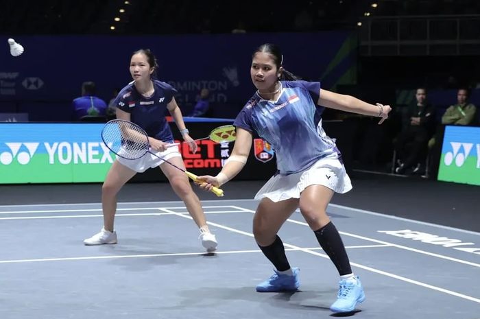 Ganda putri Indonesia, Rachel Allessya Rose/Febi Setianingrum, dalam laga babak pertama All England Open 2026, Selasa (3/3/2026).
