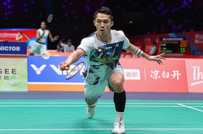 Tunggal putra Indonesia, Jonatan Christie, menyumbang poin pada partai pertama Thomas Cup 2026