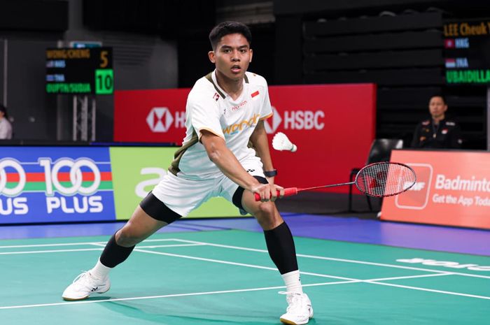 Pebulu tangkis tunggal Indonesia Mohd Zaki Ubaidullah, pada babak 16 besar Australia Terbuka 2026 di Quay Centre Olympic Boulevard, Kamis (11/6/2026).