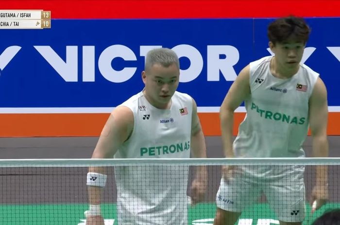 Tim ganda putra baru Malaysia, Aaron Chia/Aaron Tai, kalah pada babak pertama China Open 2026 di Changzhou, China, Selasa (21/7/2026).