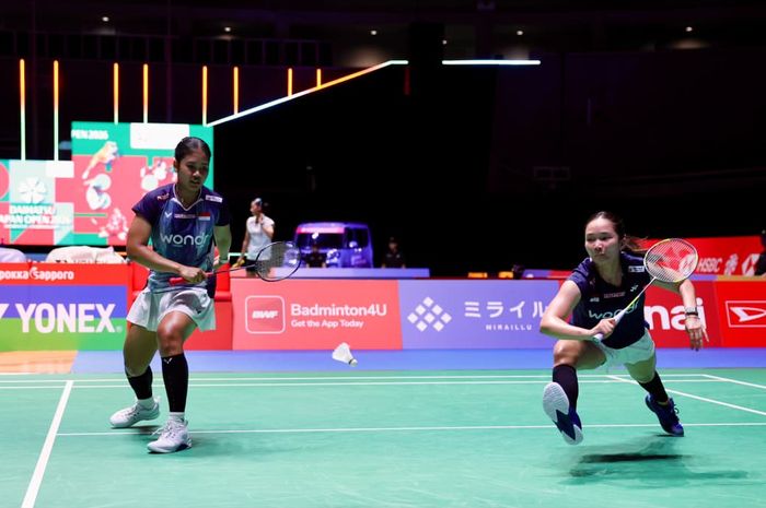 Pasangan ganda putri Indonesia, z Rachel Allessya Rose/Febi Setianingrum, pada babak 32 besar Japan Open 2026 di Tokyo Metropolitan Gymnasium, Rabu (15/7/2026).