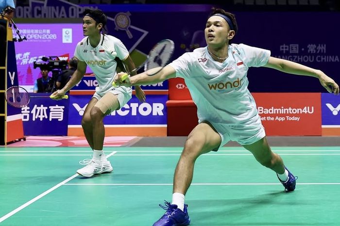 Ganda putra Indonesia, Fajar Alfian/Muhammad Shohibul Fikri, menangi babak 32 besar Kejuaraan Dunia 2026.