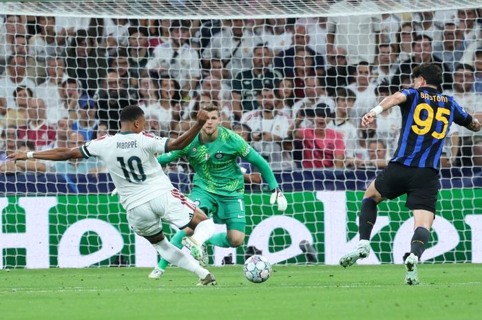 Penyerang Real Madrid, Kylian Mbappe, berhasil membuka keunggulan untuk timnya saat menghadapi Inter Milan pada laga perdana fase liga di Liga Champions 2026-2027.