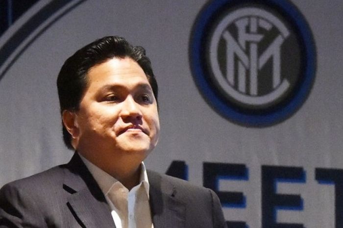   Presiden Inter Milan, Erick Thohir, saat meluncurkan salah satu produk digital Inter Milan di Jakarta, (11/9/2015)  