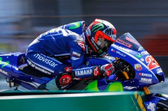 Maverick Vinales di sesi latihan bebas keempat GP Republik Ceska, Jumat (5/8/2017) 