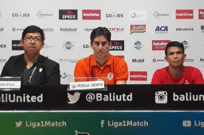 Pelatih Persija Jakarta, Stefano Cugurra atau Teco, usai laga melawan Bali United pada pekan ke-33 Liga 1 2018, Minggu (2/12/2018).