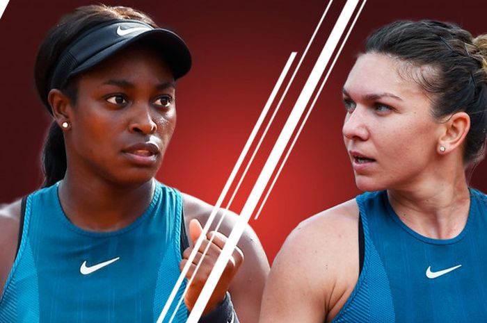 Sloane Stephens (kiri) dan Simona Halep (kanan) bakal saling berhadapan pada partai final sektor tunggal putri Roland Garros 2018 yang dijadwalkan berlangsung Sabtu (9/6/2018).