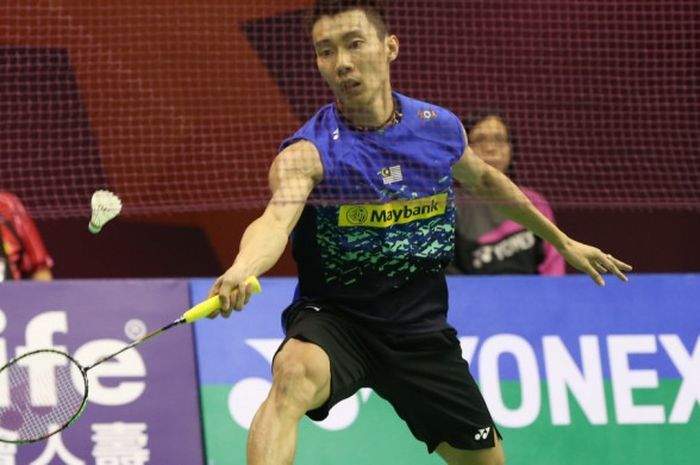 Tunggal putra Malaysia, Lee CHong Wei, kala berlaga di Hong Kong Open 2015.