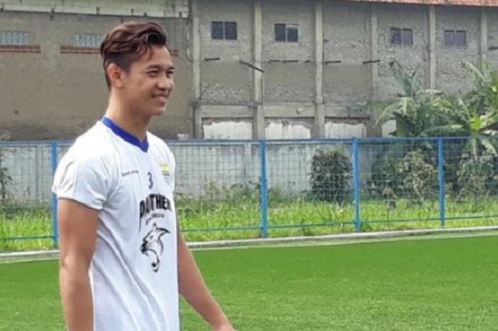 Moch Al Amin Syukur Fisabillah mengikuti latihan bersama Persib, Rabu (14/3/2018)