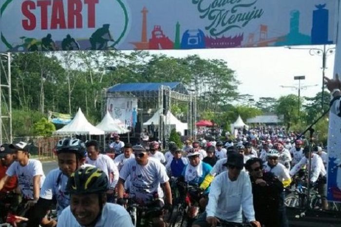 Ajang Gowes Pesona Nusantara (GPN) 2017 edisi ke-86 di Kabupaten Boyolali, Jawa Tengah, berlangsung heboh. 