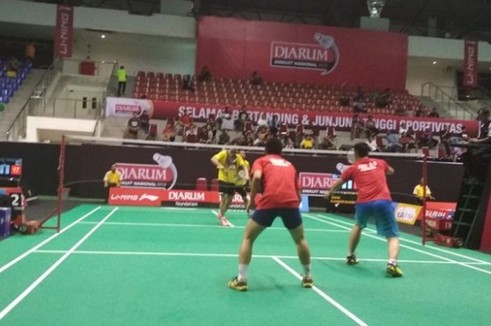 Djarum Sirnas Li Ning Riau Open 2018 memasuki babak semfinal di GOR Gelanggang Remaja, Pekanbaru, Ri