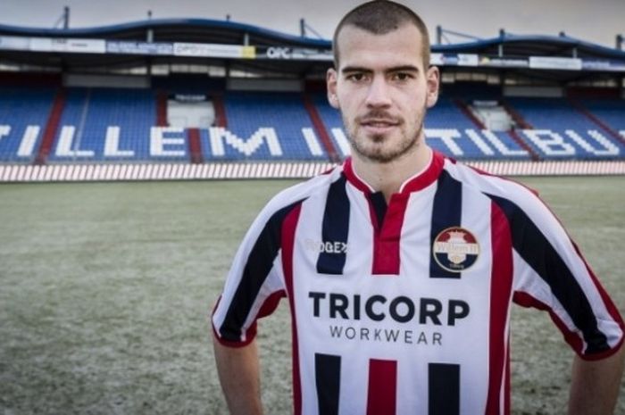 Gelandang serang Wiljan Pluim saat masih membela klub Eredivisie, Willem II pada 2015. 