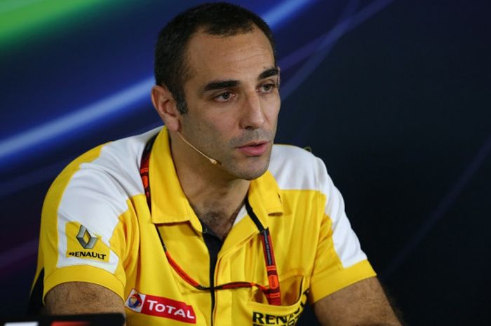 Direktur Pelaksana Renault Sport F1, Cyril Abiteboul, saat mengikuti sesi konferensi pers GP Abu Dha