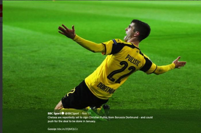 Pemain Borussia Dortmund, Christian Pulisic, berpotensi menjadi salah satu incaran Liverpool pada bursa transfer.