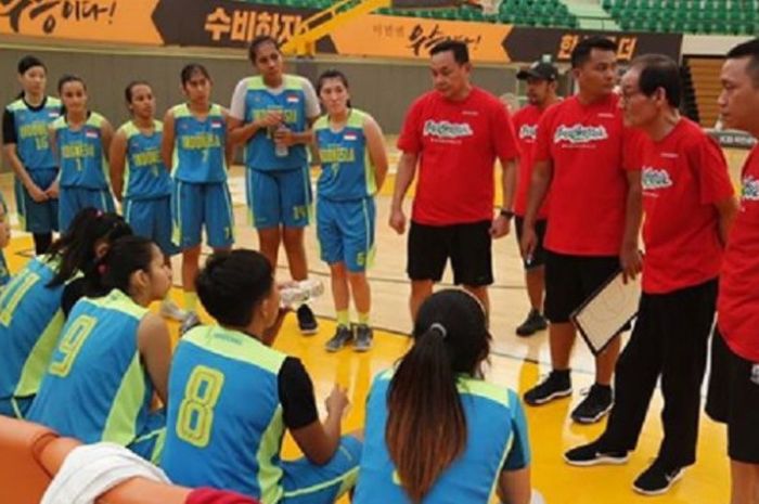 Timnas Basket Putri Indonesia saat menjalani try out di Korea Selatan untuk persiapan ajang Asian Games 2018.