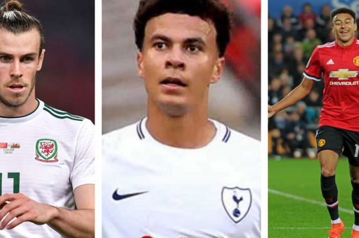 Gareth Bale, Dele Alli dan Jesse Lingard.