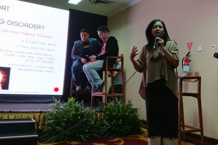 Anna Surti Ariani dalam konferensi pers peluncuran High School League 2018 di Hotel Atlet Century Park, Jakarta pada Kamis (6/9/2018).