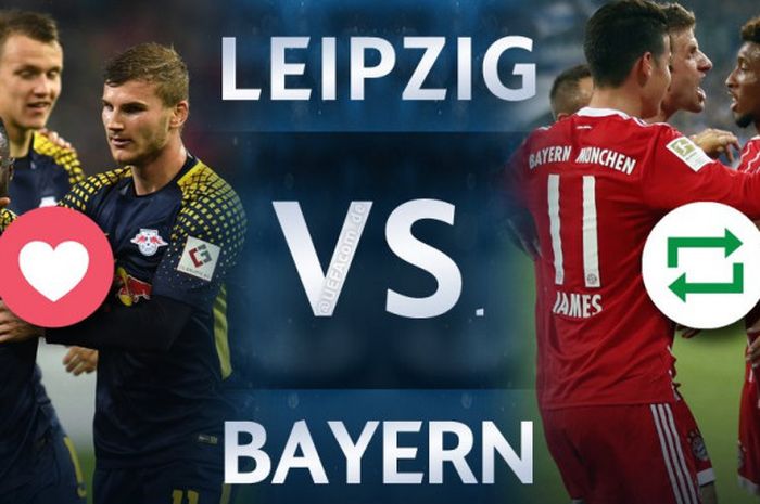 Ilustrasi pertandingan RB Leipzig vs Bayern Muenchen