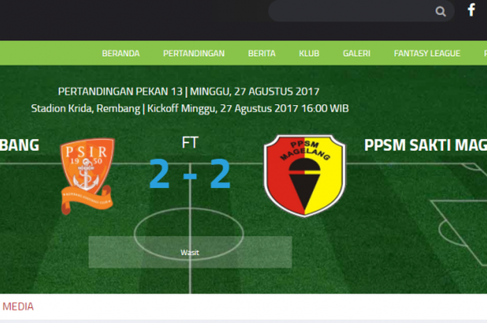 PSIR Rembang Vs PPSM Magelang berakhir dengan skor 2-2, laga sempat ricuh saat penonton memasuki lapangan pertandingan