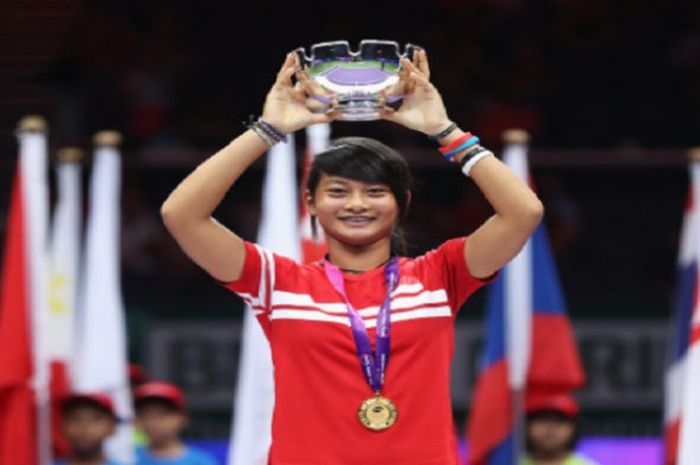 Priska Madelyn Nugroho berhasil keluar sebagai juara WTA Future Stars untuk kategori U14, setelah menang di partai final yang berlangsung Minggu (22/10/2017).